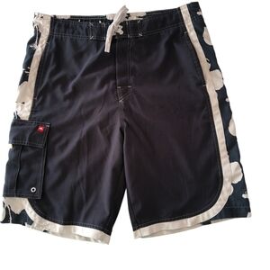Tony Hawk Navy Blue and White Swim Trunks/Board Shorts Size M